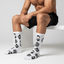 THIGHBRUSH® - LOGO BLAST - Men's Socks - White