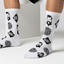 THIGHBRUSH® - LOGO BLAST - Men's Socks - White
