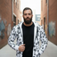 THIGHBRUSH® - LOGO BLAST - UNISEX ZIPPER HOODIE - White