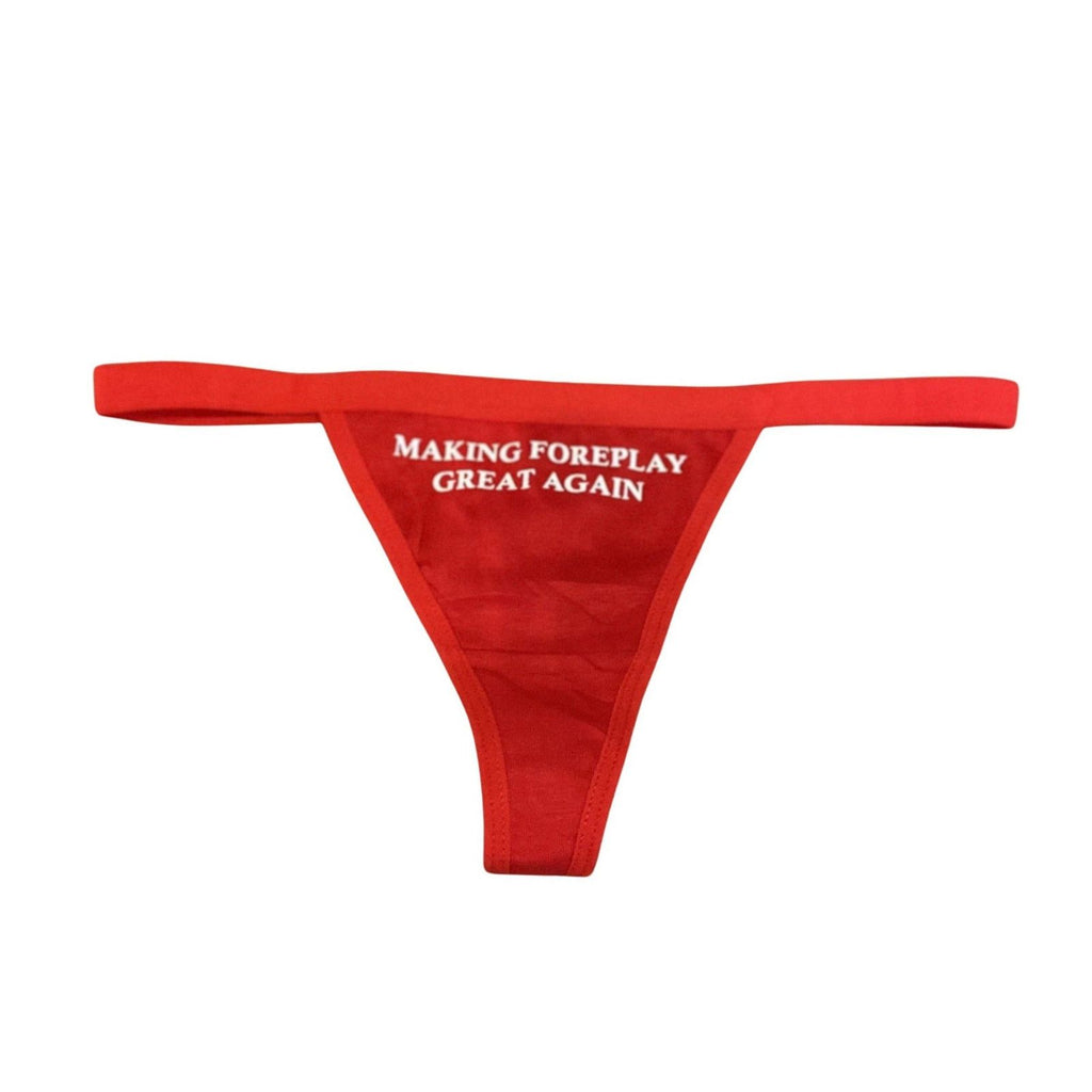 THIGHBRUSH® - MAKING FOREPLAY GREAT AGAIN - Women's Thong Underwear - Red - THIGHBRUSH® - THIGHBRUSH® 