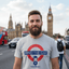 THIGHBRUSH® - MIND THE GAP - Men's T-Shirt - Silver Grey
