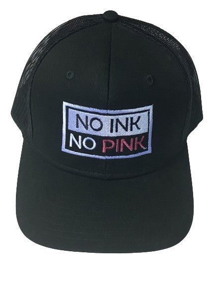 THIGHBRUSH® - NO INK NO PINK - Trucker Snapback Hat  - Black - THIGHBRUSH® - THIGHBRUSH® 