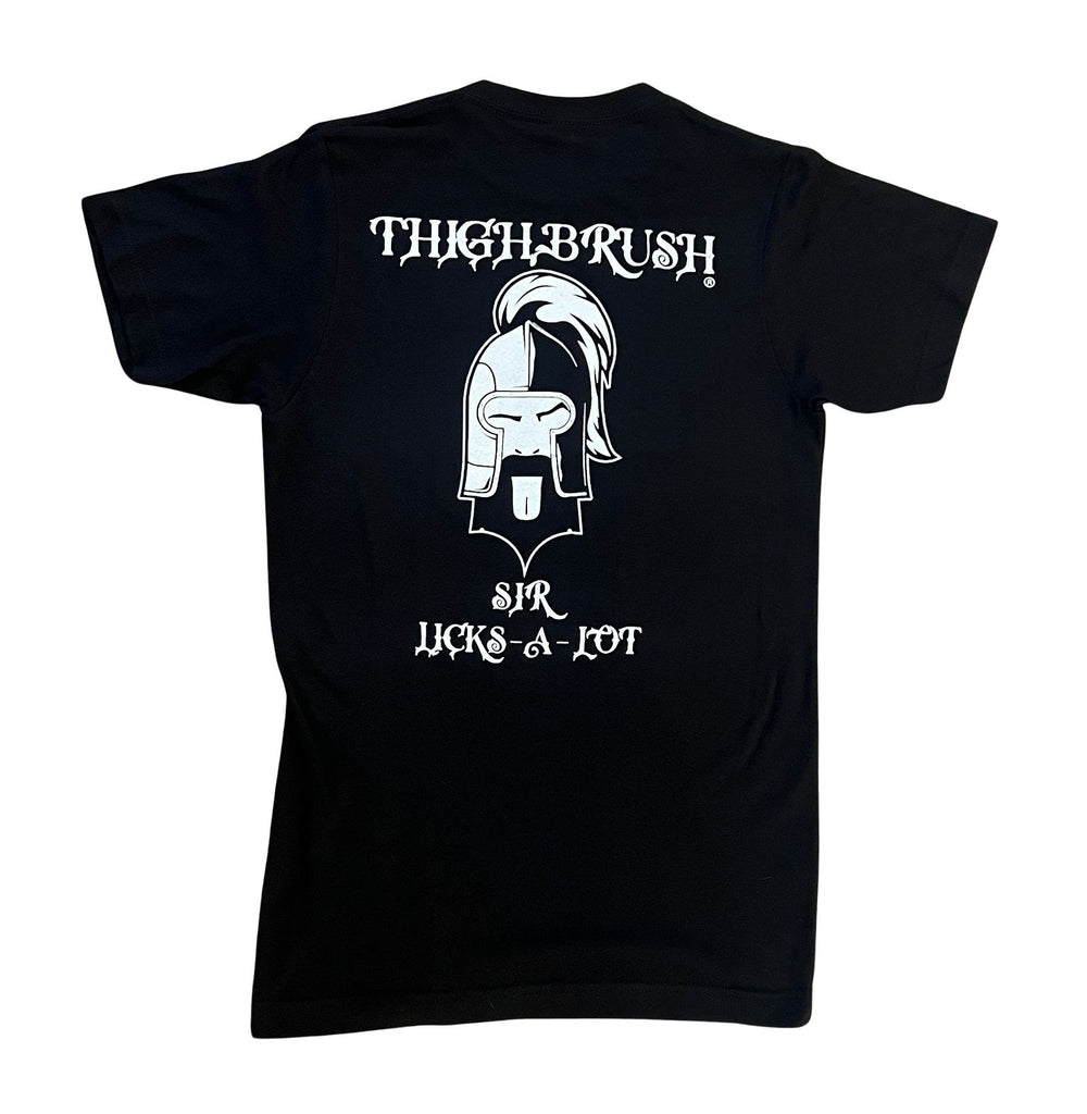 THIGHBRUSH® - SIR LICKS-A-LOT - Men's T-Shirt - Black - THIGHBRUSH® - THIGHBRUSH® 