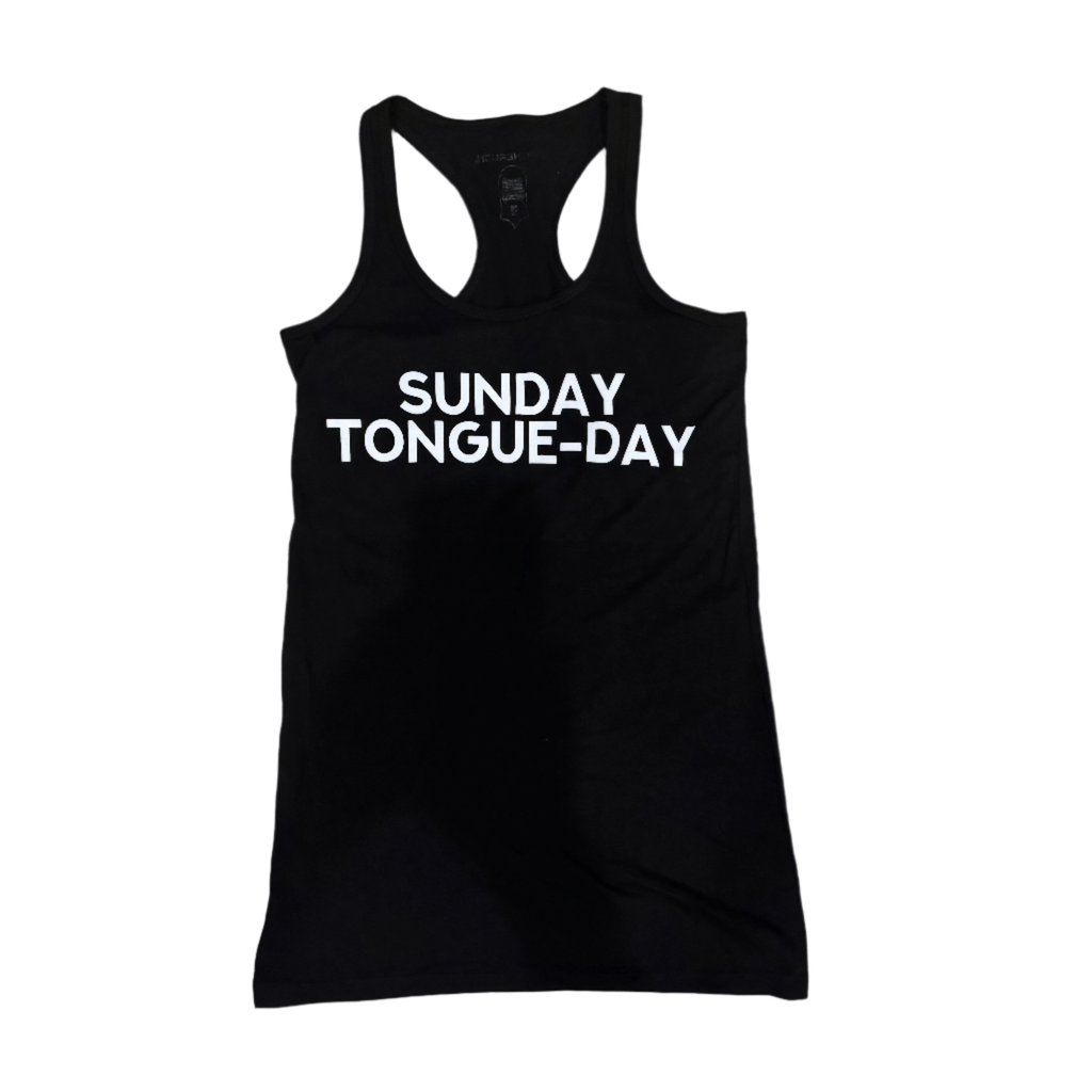 THIGHBRUSH® - SUNDAY TONGUE-DAY - Women's Tank Top - Black
