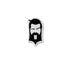 THIGHBRUSH® - Small THIGHBRUSH® Logo Face Patch - Black and White Sew-on