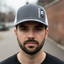 THIGHBRUSH® - Trucker Snapback Hat - Charcoal Grey and White