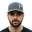 THIGHBRUSH® - Trucker Snapback Hat - Charcoal Grey and White