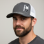 THIGHBRUSH® - Trucker Snapback Hat - Charcoal Grey and White