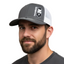 THIGHBRUSH® - Trucker Snapback Hat - Charcoal Grey and White