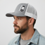 THIGHBRUSH® - Trucker Snapback Hat - Heather Grey and White
