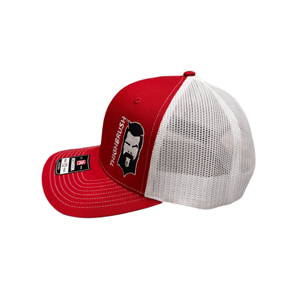 THIGHBRUSH® - Trucker Snapback Hat - Red and White