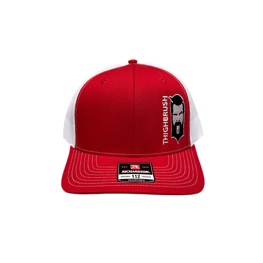 THIGHBRUSH® - Trucker Snapback Hat - Red and White