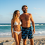 THIGHBRUSH® - WETTER IS BETTER - Men's Board Shorts - Black