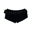 THIGHBRUSH® - Women's Belted Grommet Booty Shorts - Black