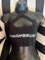 THIGHBRUSH® - Women's Criss-Cross Front Top - Black