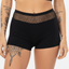 THIGHBRUSH® - Women's Fishnet Waist Booty Shorts - Black