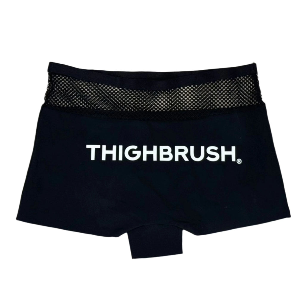 THIGHBRUSH® - Women's Fishnet Waist Booty Shorts - Black