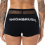 THIGHBRUSH® - Women's Fishnet Waist Booty Shorts - Black
