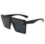 THIGHBRUSH - Women's Flat Top Oversized Shield Sunglasses
