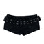 THIGHBRUSH® - Women's Grommet Belted Booty Shorts - Black