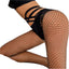 THIGHBRUSH® - X-Top Fishnet Tights with Panties - Black