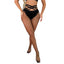 THIGHBRUSH® - X-Top Fishnet Tights with Panties - Black