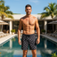 THIGHBRUSH® "X MARKS THE SPOT" Men's Swim Trunks/Board Shorts