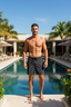 THIGHBRUSH® - X MARKS THE SPOT - Men's Board Shorts - Black