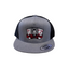 THIGHBRUSH® 69-MILE "POKE-HER RUN" - Flat Bill Trucker Snapback Hat - Grey and Black