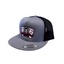 THIGHBRUSH® 69-MILE "POKE-HER RUN" - Flat Bill Trucker Snapback Hat - Grey and Black