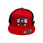 THIGHBRUSH® 69-MILE "POKE-HER RUN" - Flat Bill Trucker Snapback Hat - Red and Black