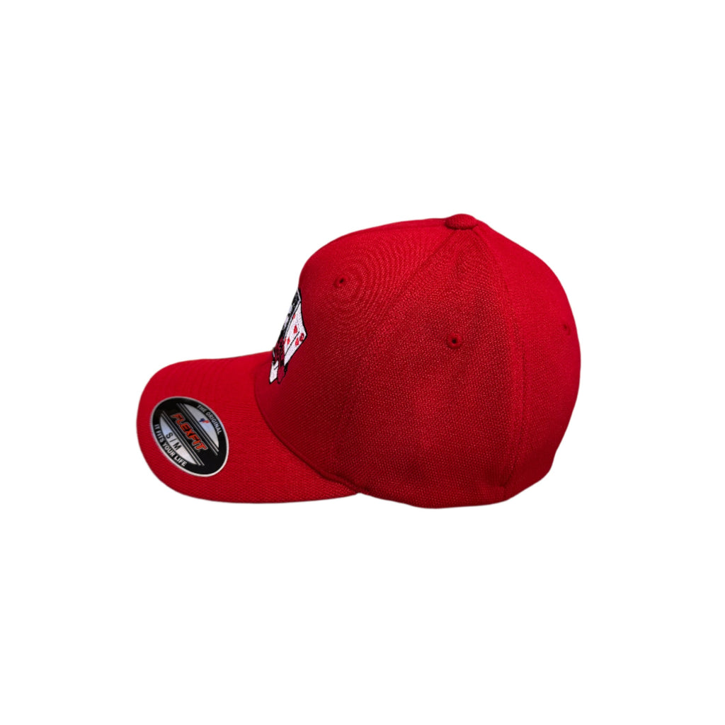 THIGHBRUSH® 69-MILE "POKE-HER RUN" - FlexFit Hat - Red