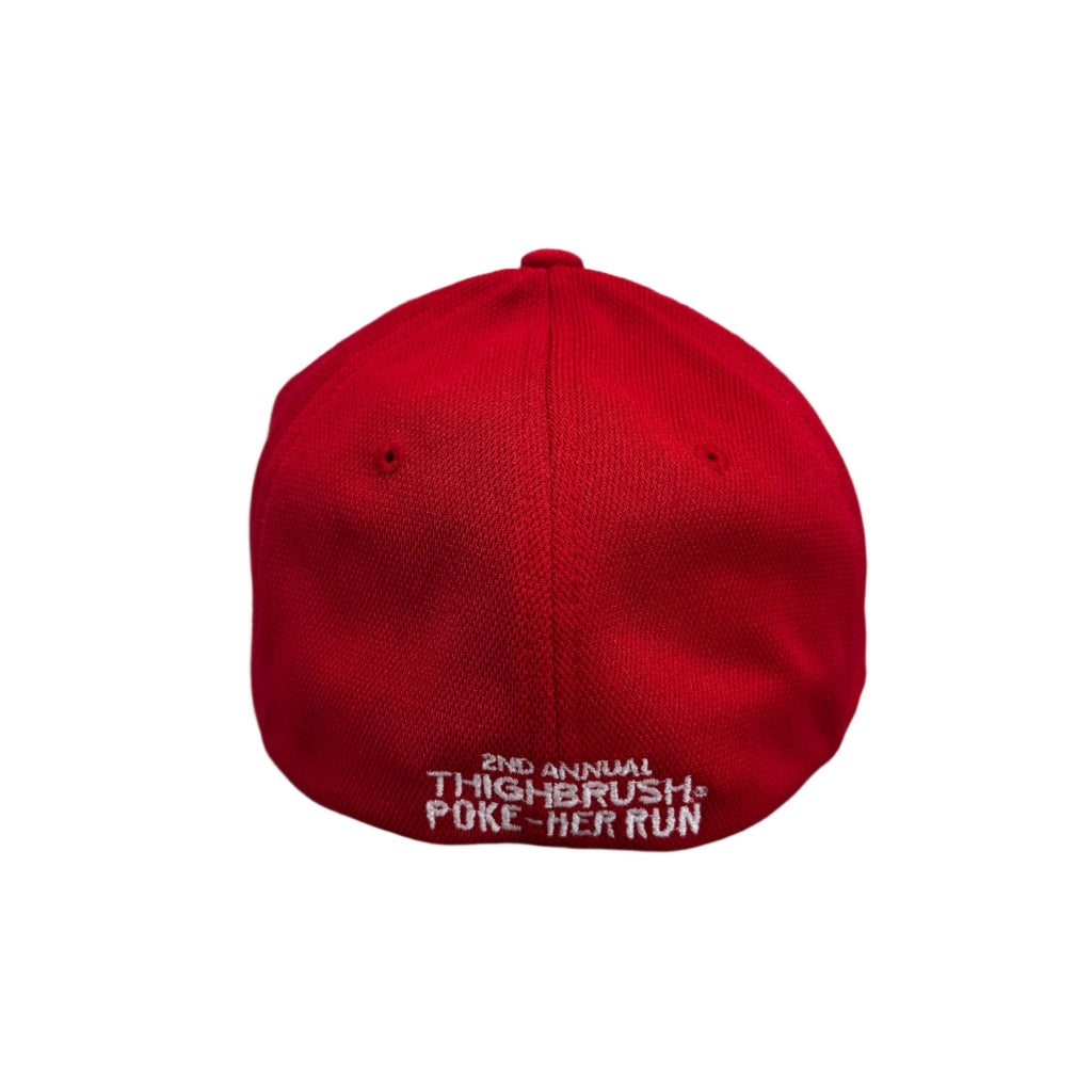 THIGHBRUSH® 69-MILE "POKE-HER RUN" - FlexFit Hat - Red