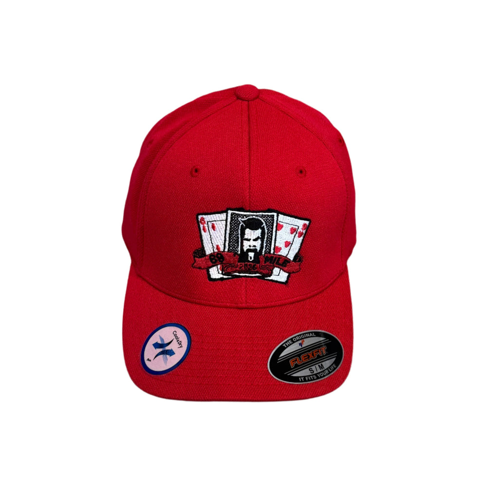 THIGHBRUSH® 69-MILE "POKE-HER RUN" - FlexFit Hat - Red