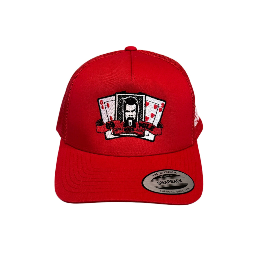 THIGHBRUSH® 69-MILE "POKE-HER RUN" - Trucker Snapback Hat - Red