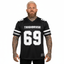 THIGHBRUSH® ATHLETICS - "THIGHBRUSH 69 - HOME" - MEN'S EMBROIDERED FOOTBALL JERSEY - BLACK