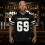 THIGHBRUSH® ATHLETICS - "THIGHBRUSH 69 - HOME" - MEN'S EMBROIDERED FOOTBALL JERSEY - BLACK