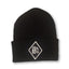 THIGHBRUSH® "69% ER DIAMOND COLLECTION" - Cuffed Beanies - Diamond Patch on Front - Black