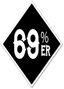 THIGHBRUSH® "69% ER DIAMOND COLLECTION" - Enamel Lapel Pin - Black and White