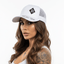 THIGHBRUSH® 69% ER DIAMOND COLLECTION - Ponytail Trucker Snapback Hat - White