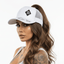 THIGHBRUSH® 69% ER DIAMOND COLLECTION - Ponytail Trucker Snapback Hat - White