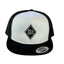 THIGHBRUSH® "69% ER DIAMOND COLLECTION" - Trucker Snapback Hat - White and Black - Flat Bill