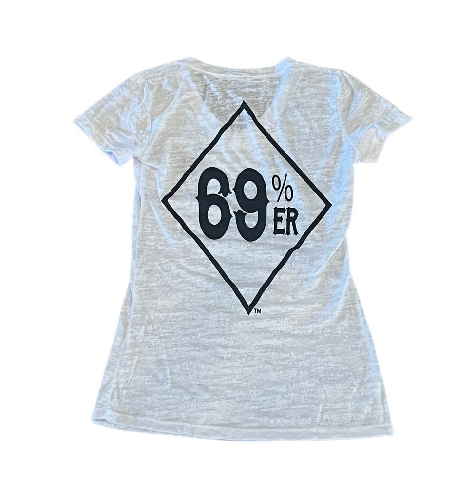 THIGHBRUSH® "69%ER DIAMOND COLLECTION" - Women's Burn Out Tees - White - THIGHBRUSH® - THIGHBRUSH® 