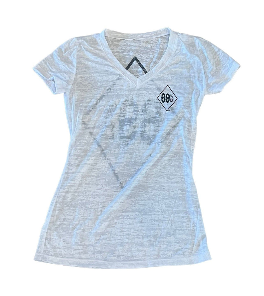 THIGHBRUSH® "69%ER DIAMOND COLLECTION" - Women's Burn Out Tees - White