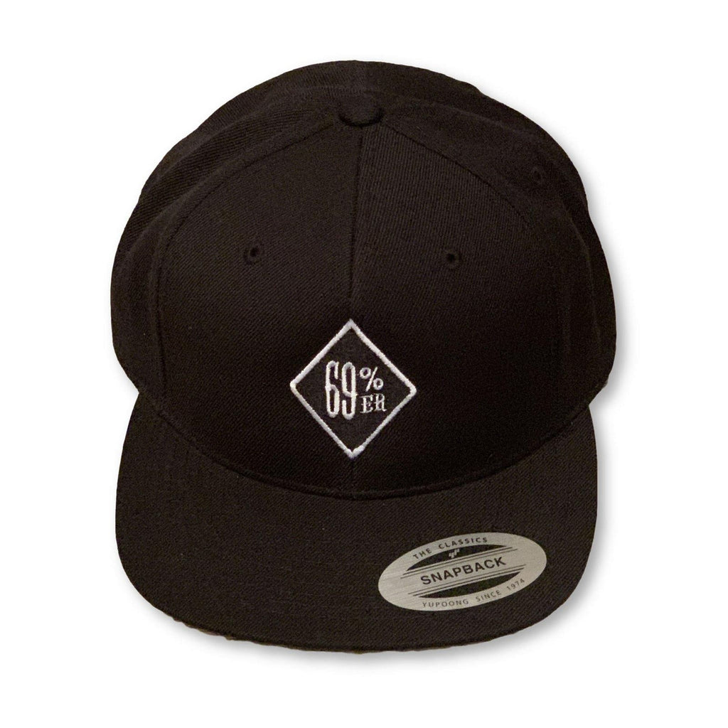 THIGHBRUSH® "69% ER DIAMOND COLLECTION" - Wool Blend Snapback Hat - Black - Flat Bill - THIGHBRUSH® - THIGHBRUSH® 