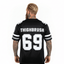 THIGHBRUSH® ATHLETICS - "THIGHBRUSH 69 - HOME" - MEN'S EMBROIDERED FOOTBALL JERSEY - BLACK