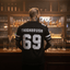 THIGHBRUSH® ATHLETICS - "THIGHBRUSH 69 - HOME" - MEN'S EMBROIDERED FOOTBALL JERSEY - BLACK