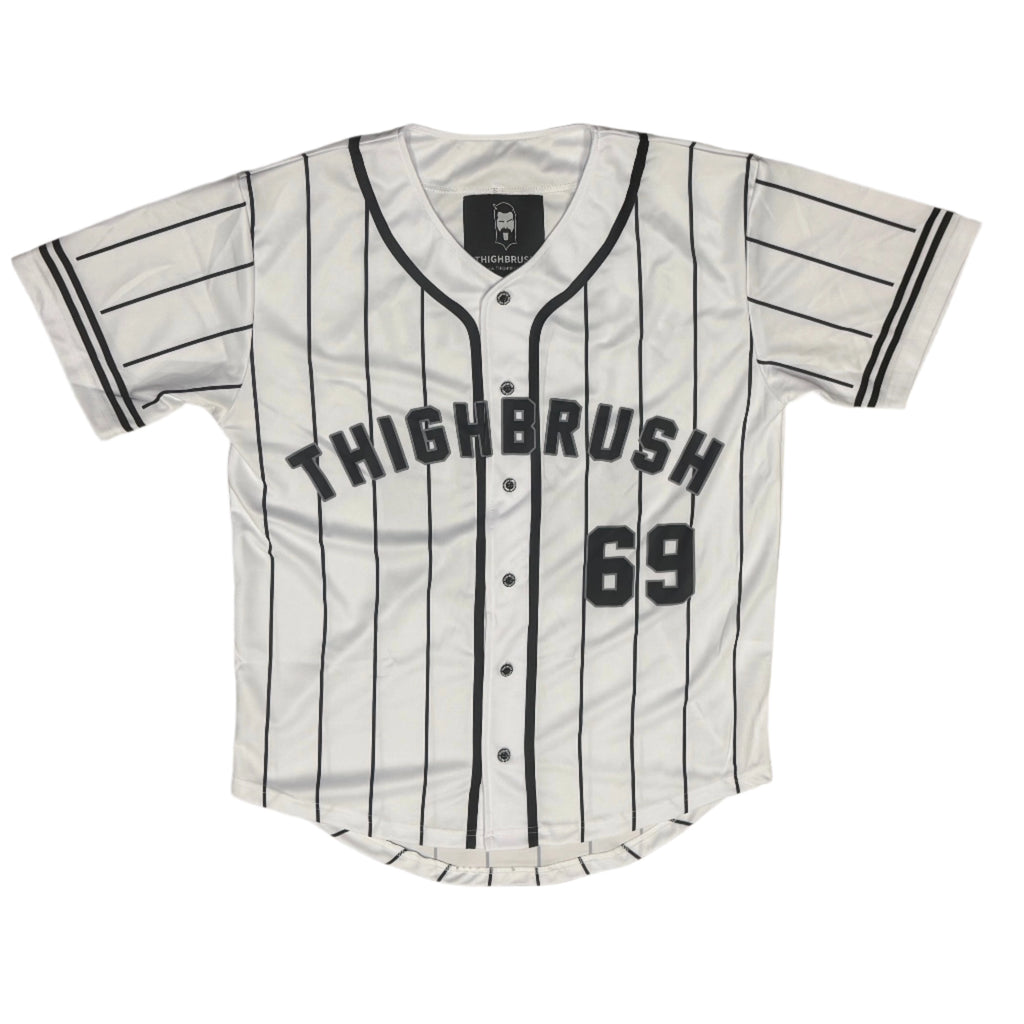 THIGHBRUSH® ATHLETICS - THIGHBRUSH 69 - MEN'S BASEBALL JERSEY - WHITE