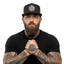 THIGHBRUSH® BEARD RIDING COMPANY - Flat Bill Trucker Snapback Hat - Charcoal Grey and White