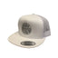 THIGHBRUSH® BEARD RIDING COMPANY - Flat Bill Trucker Snapback Hat - White with Silver
